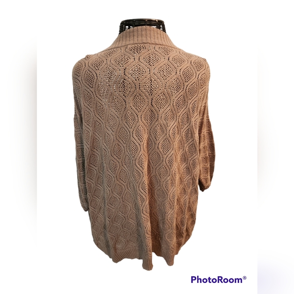 BASIC EDITIONS size 2X open front knit cardigan. - Picture 2 of 5